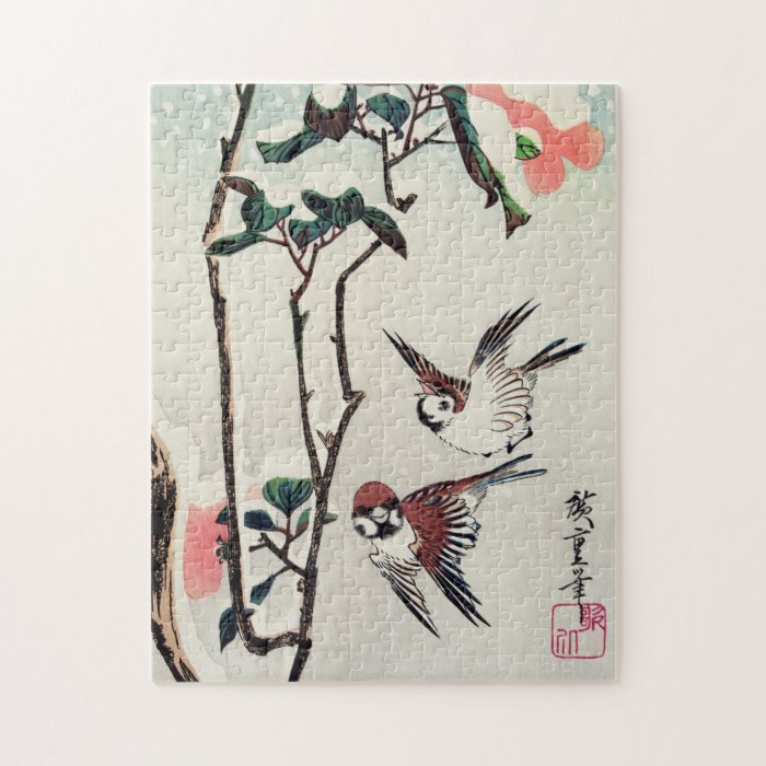 Hiroshige Sparrows and Camellias in the Snow Jigsaw Puzzles