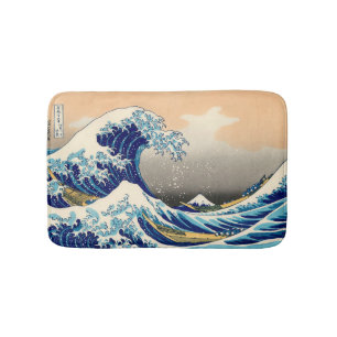 Hiroshige The Great Wave Off Kanagawa Bath Mat