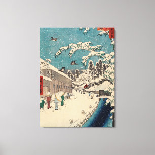 Hiroshige winter landscape japan country canvas print