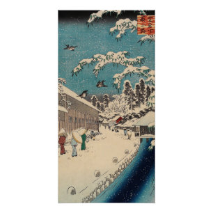 Hiroshige winter landscape japan country poster