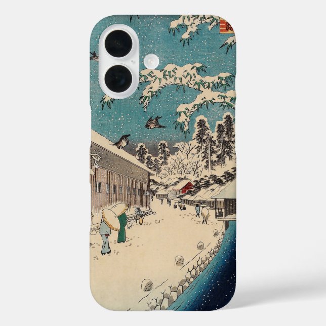 Hiroshige winter landscape japan ukiyo-e antique Case-Mate iPhone case (Back)