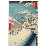 Hiroshige winter landscape japan ukiyo-e antique