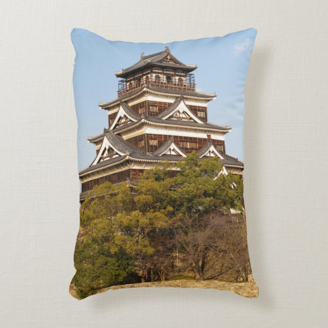 Hiroshima Castle 広島城, Hiroshima, Japan Accent Pillow (Front(Vertical))