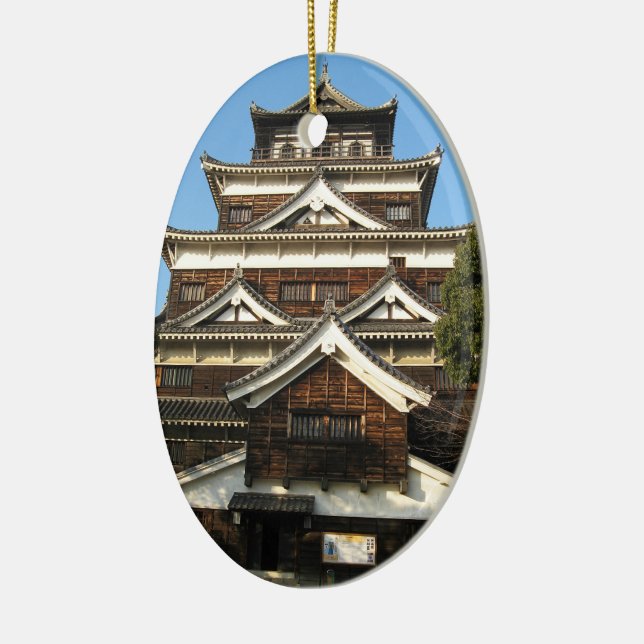 Hiroshima Castle 広島城, Hiroshima, Japan Ceramic Ornament (Left)