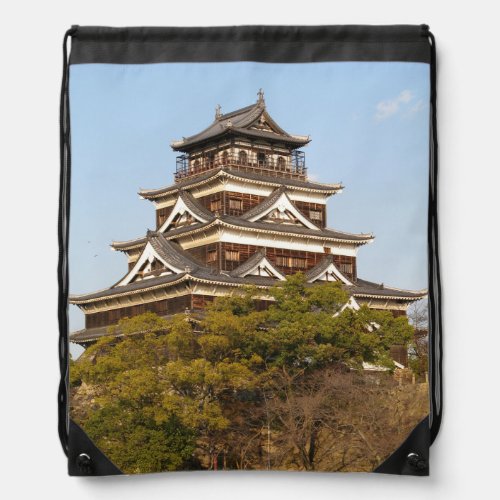 Hiroshima Castle 広島城 Hiroshima Japan Drawstring Bag