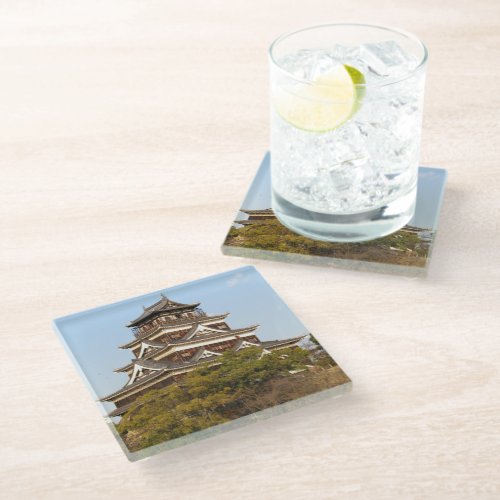 Hiroshima Castle 広島城 Hiroshima Japan Glass Coaster