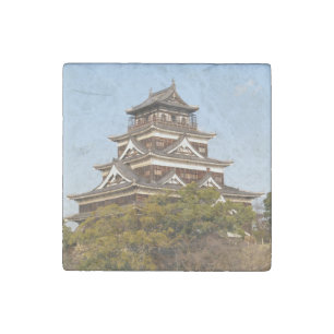 Hiroshima Castle 広島城, Hiroshima, Japan Stone Magnet