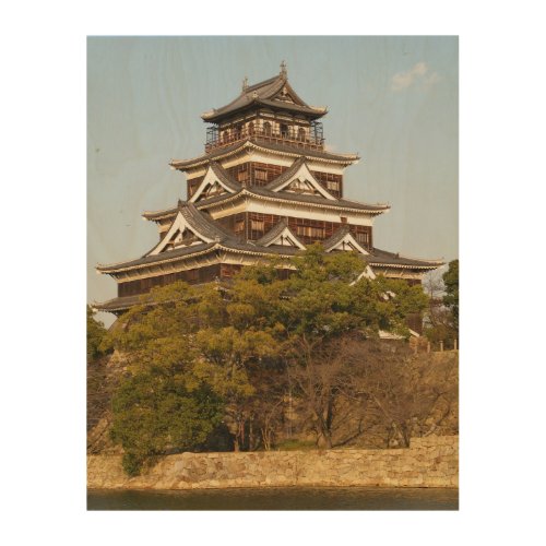 Hiroshima Castle 広島城 Hiroshima Japan Wood Wall Art