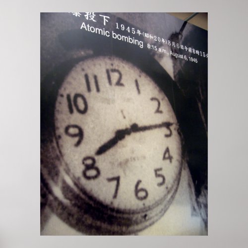 hiroshima clock poster