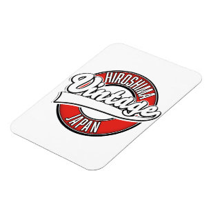Hiroshima japan vintage style logo magnet