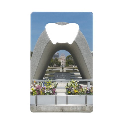 Hiroshima Memorial Cenotaph Credit Card Bottle Opener