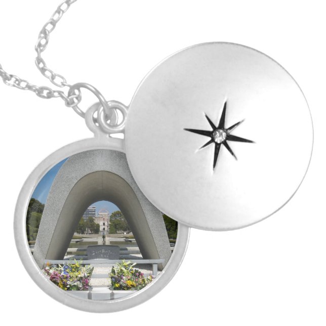 Hiroshima Memorial Cenotaph Locket Necklace (Front)