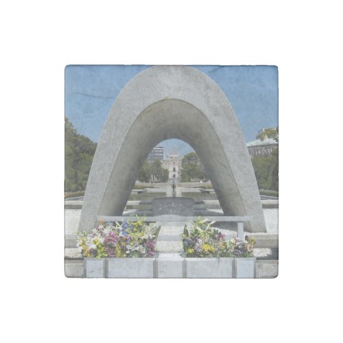 Hiroshima Memorial Cenotaph Stone Magnet