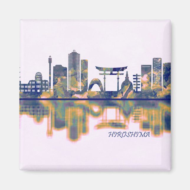 Hiroshima Skyline Magnet (Front)