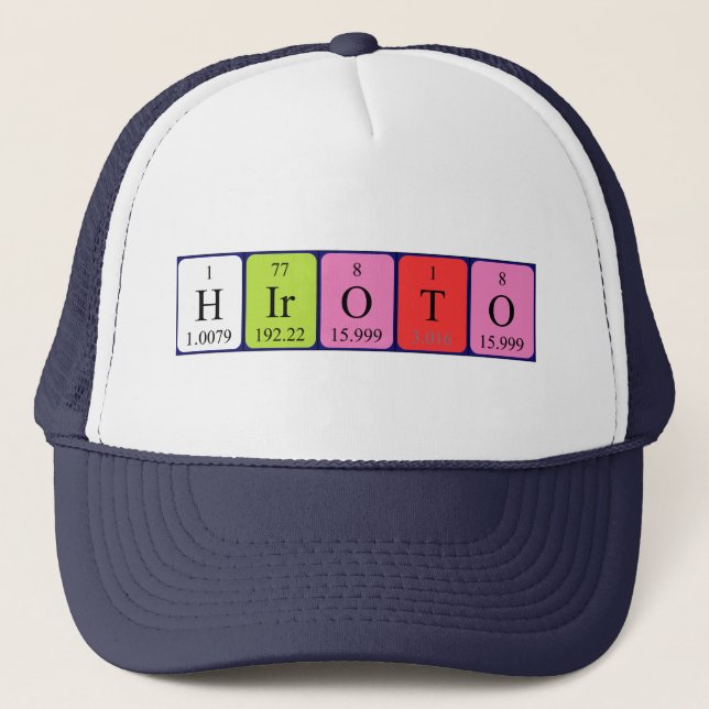 Hiroto periodic table name hat (Front)