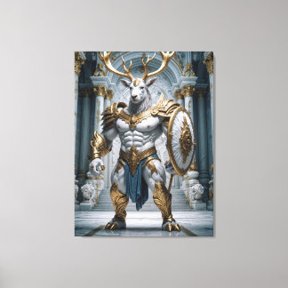 Hirsch Krieger Mythologie Wächterfigur Canvas Print