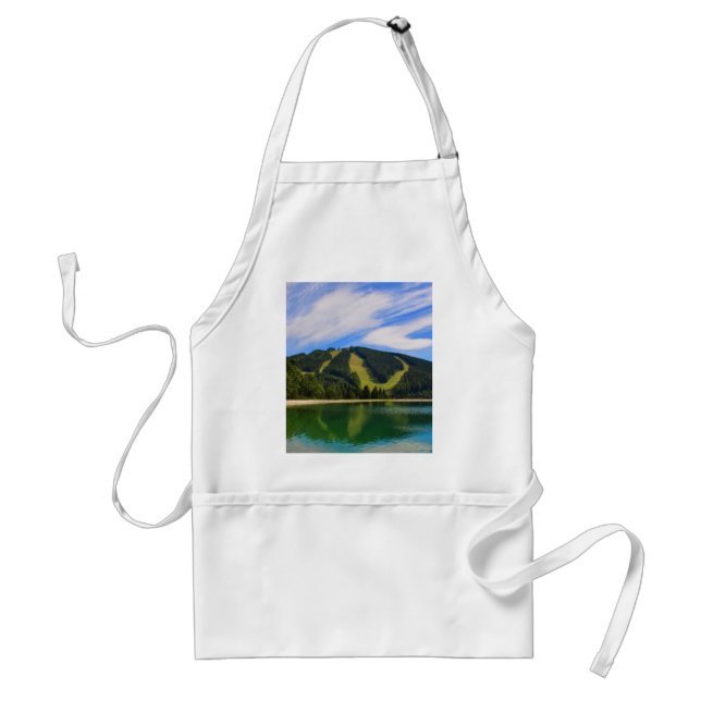 Hirschenkogel in Summer - Water Reflections Adult Apron (Front)