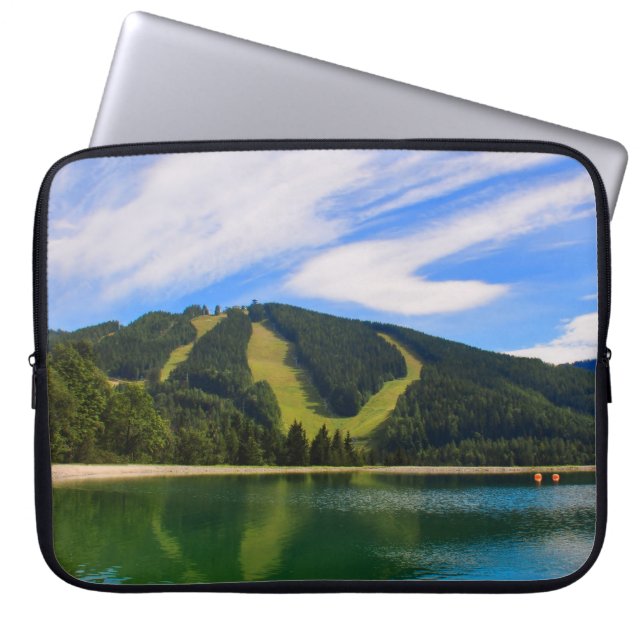 Hirschenkogel in Summer - Water Reflections Laptop Sleeve (Front)