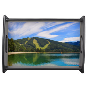 Hirschenkogel in Summer - Water Reflections Serving Tray