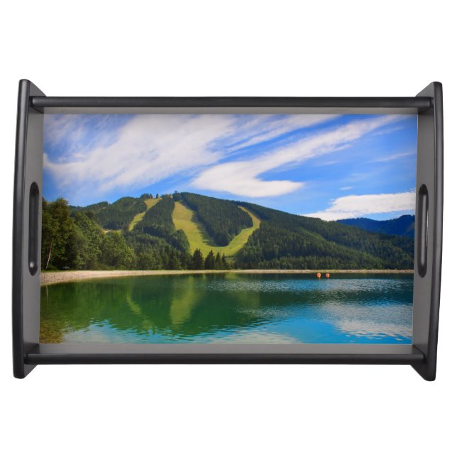 Hirschenkogel in Summer - Water Reflections Serving Tray (Front)