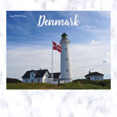 Hirtshals Lighthouse in Hirtshals Denmark Postcard