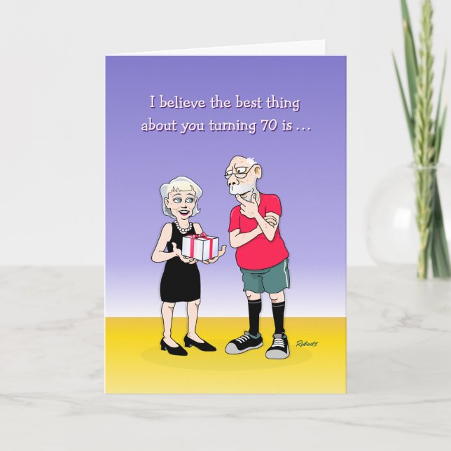 His 70th Birthday Card (Front)