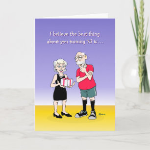 His 75th Birthday Card