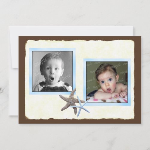 His and Her Baby Photo Wedding Announcement