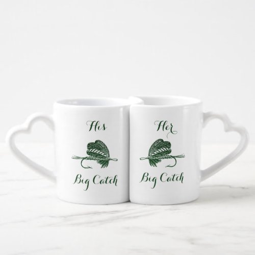 His and Her Big Catch fishing Mugs