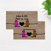 His And Her Cowboy Boots Wedding Favor Hang Tag (Desk)