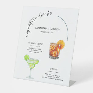 His and Her Drinks wedding sign