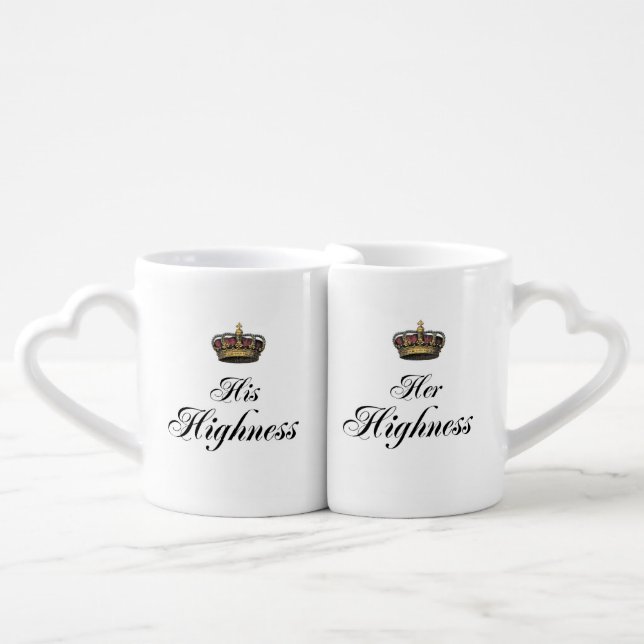 His and Her Highness mug set (Front Nesting)
