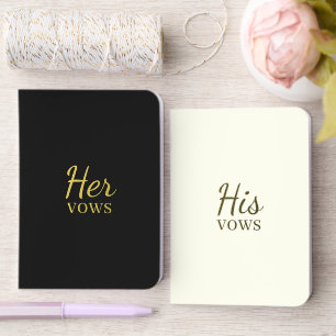 His and Her Wedding  Foil Vow Books