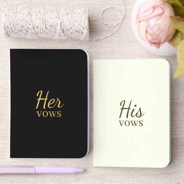 His and Her Wedding  Foil Vow Books (Wedding)