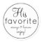 His and Her white favorite wedding favor stickers