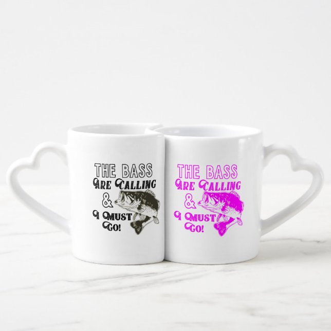 His and Hers Bass Fishing Mug (Back Nesting)