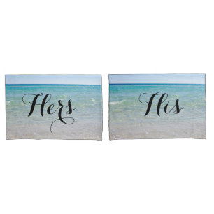His and Hers Blue Ocean Pillowcase
