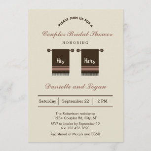 His and Hers Bridal Shower Invitation