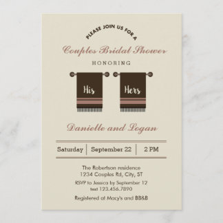 His and Hers Bridal Shower Invitation