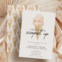 His and Hers Chic Modern Ice Cream Couple Shower