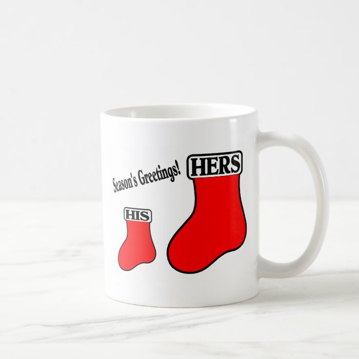 His and Hers Christmas Stockings Coffee Mug