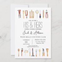 His and hers couples shower invitation