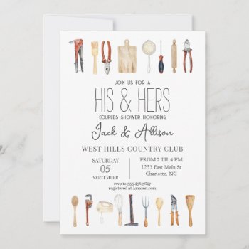 His And Hers Couples Shower Invitation by MakinMemoriesonPaper at Zazzle