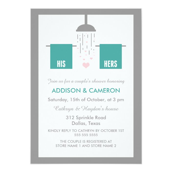 His And Hers Couple S Shower Invitation