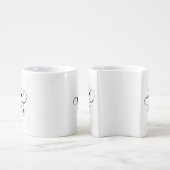 His and Hers | Elegant Typography and Heart Coffee Mug Set (Side)