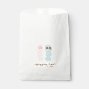 His and Hers Flip Flops Beach Wedding Favor Bag