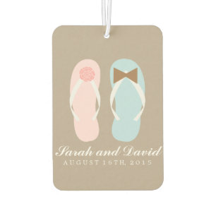 His and Hers Flip Flops Wedding Air Freshener