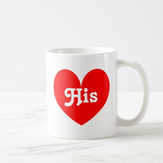 His and hers heart mugs | Create a matching set (Right)