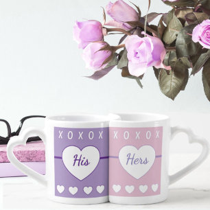 His and Hers Hearts Lovers' mug
