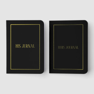 His and Hers Journal On Black